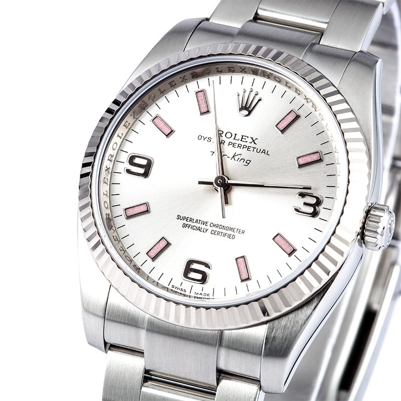 rolex air king fluted bezel