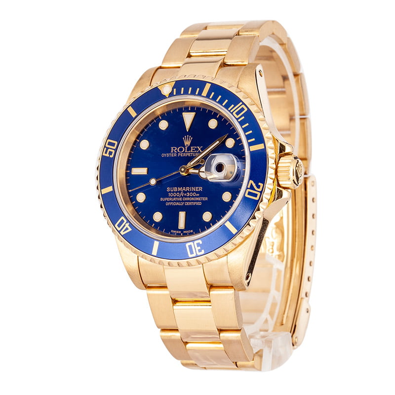 18K Yellow Gold Submariner 16618