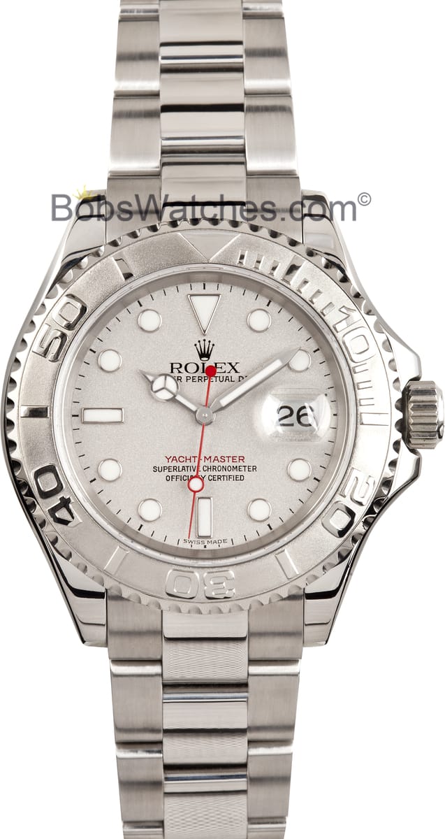 Men's Rolex Yachtmaster Stainless Steel and Platinum 16622 