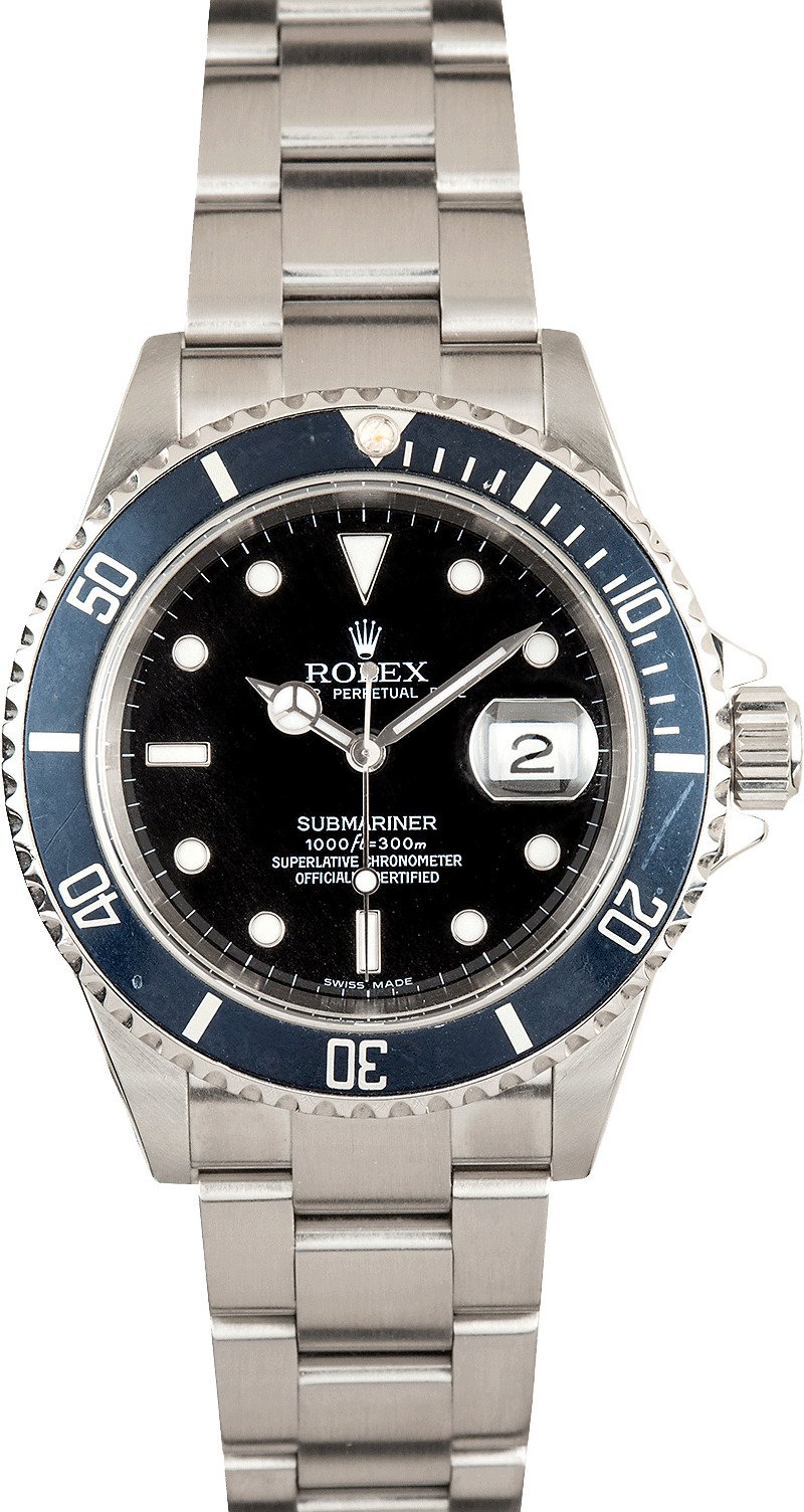 rolex submariner 16610 blue