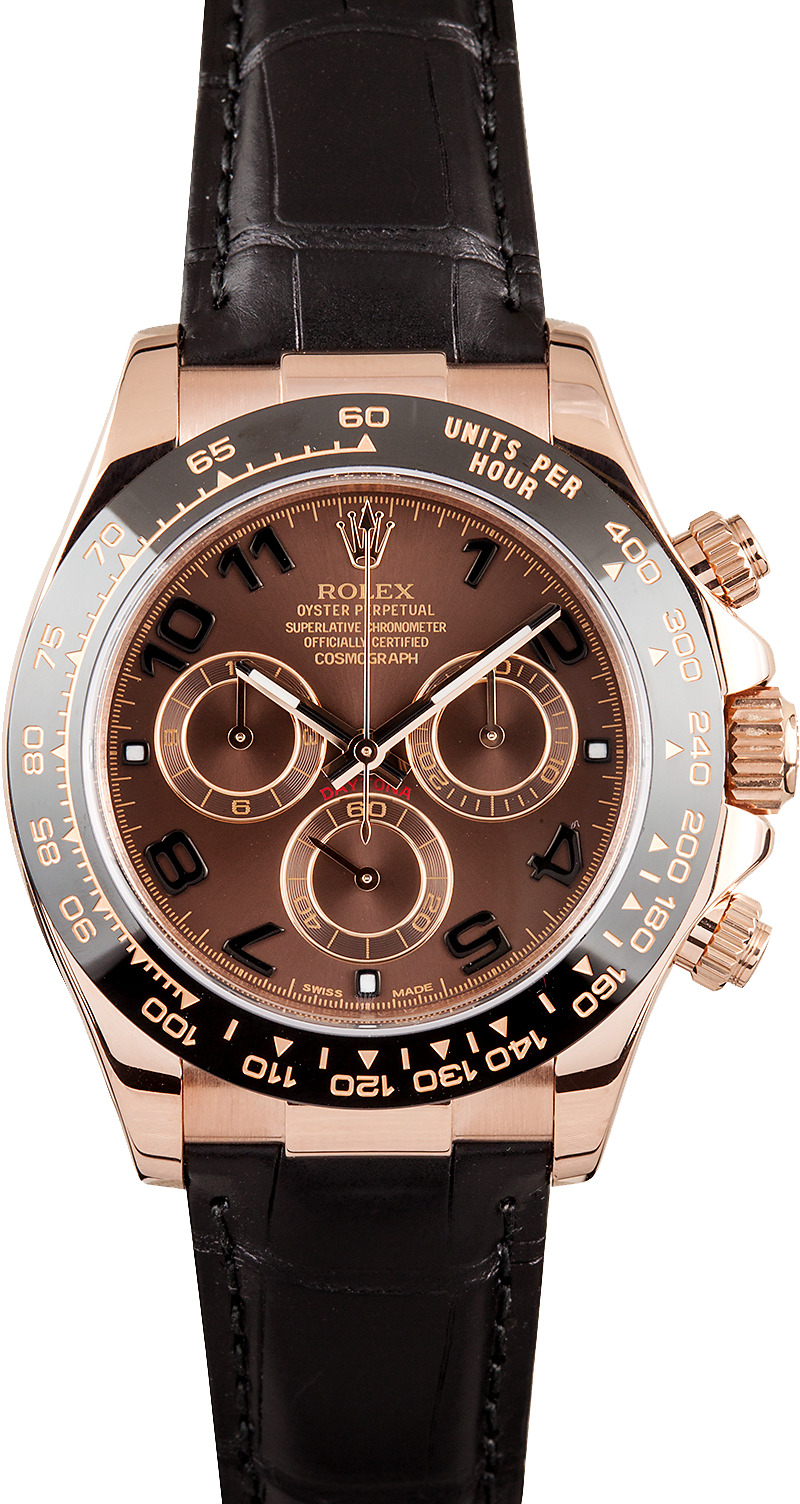 rolex rose gold leather strap