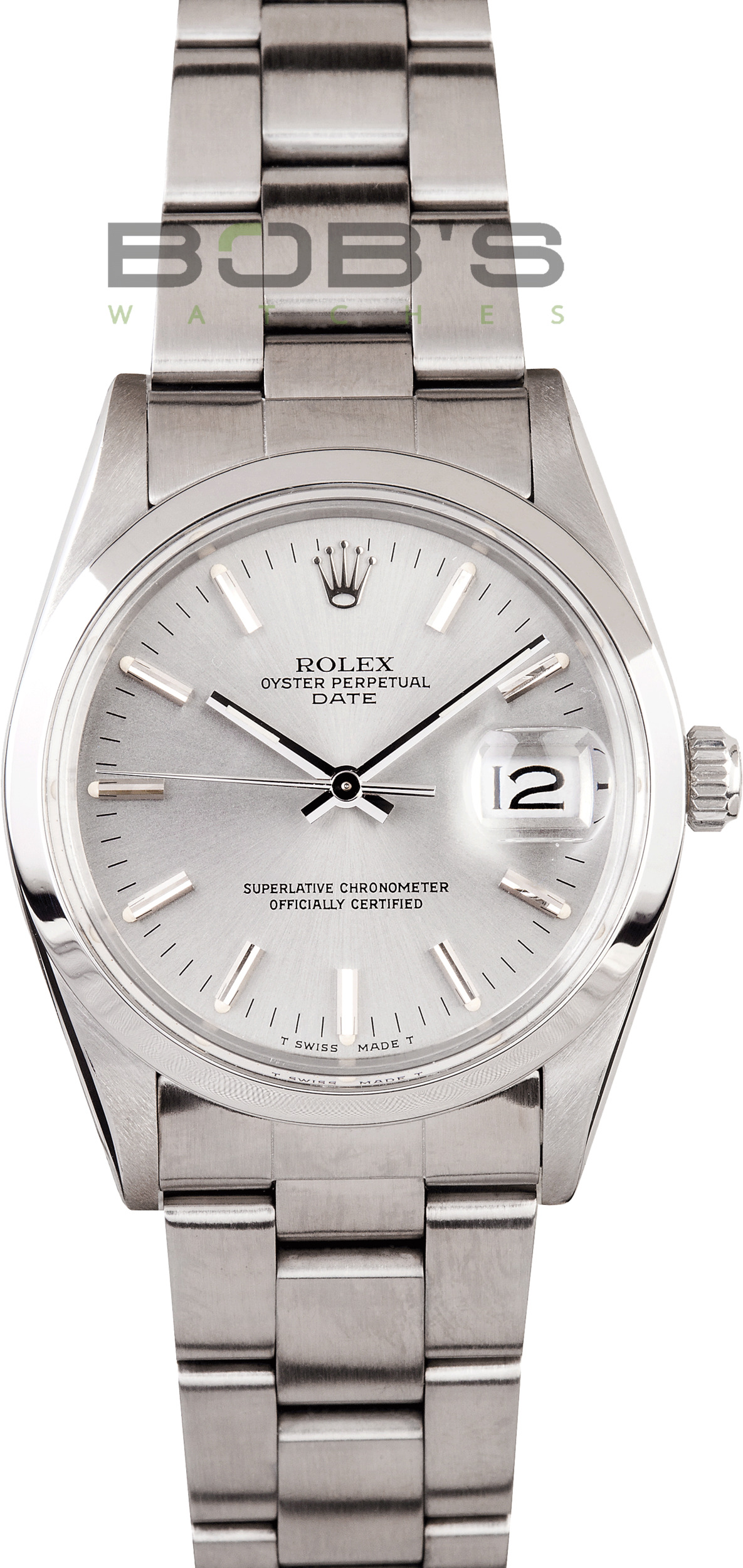 Rolex Date Stainless Steel W/ Silver 
