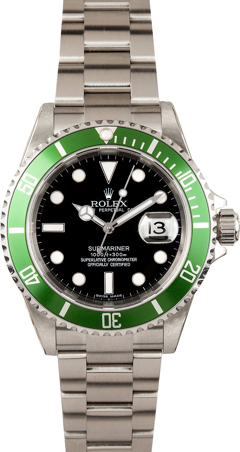 Pre Owned Rolex Submariner Green 