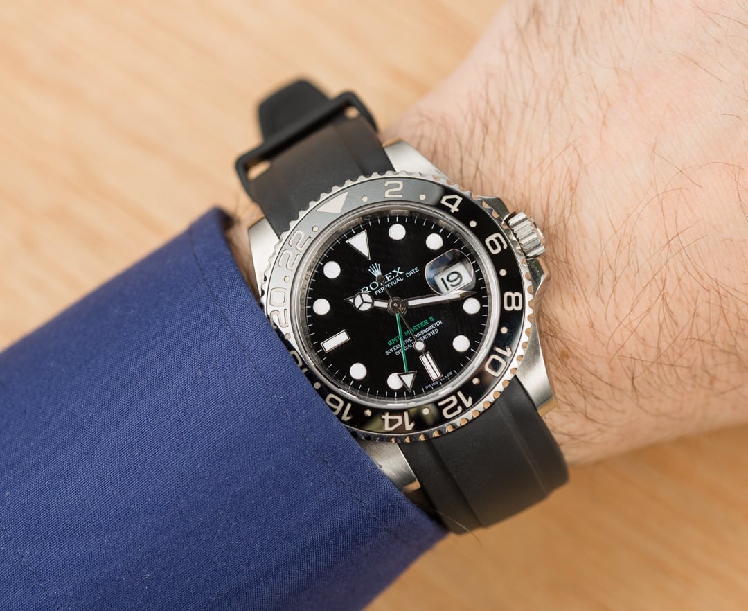 rolex gmt with rubber strap