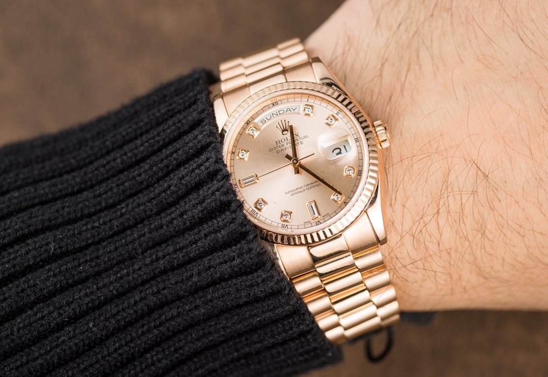 rose gold presidential rolex 36mm