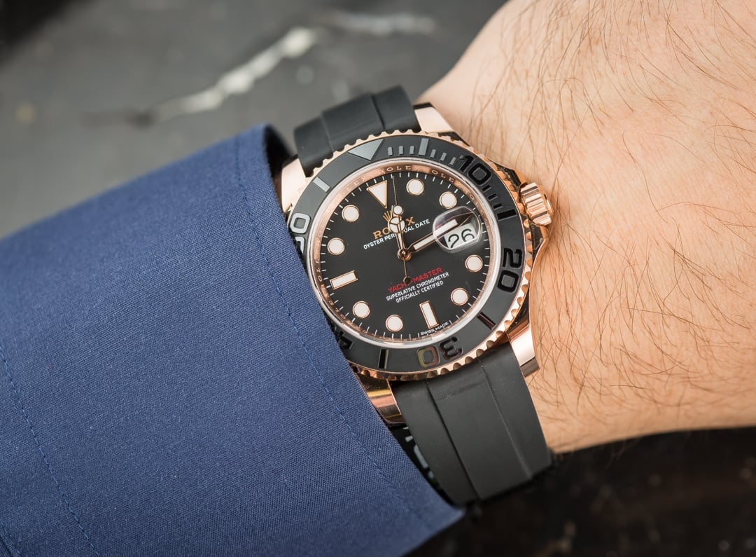 rolex yacht master ii rubber strap