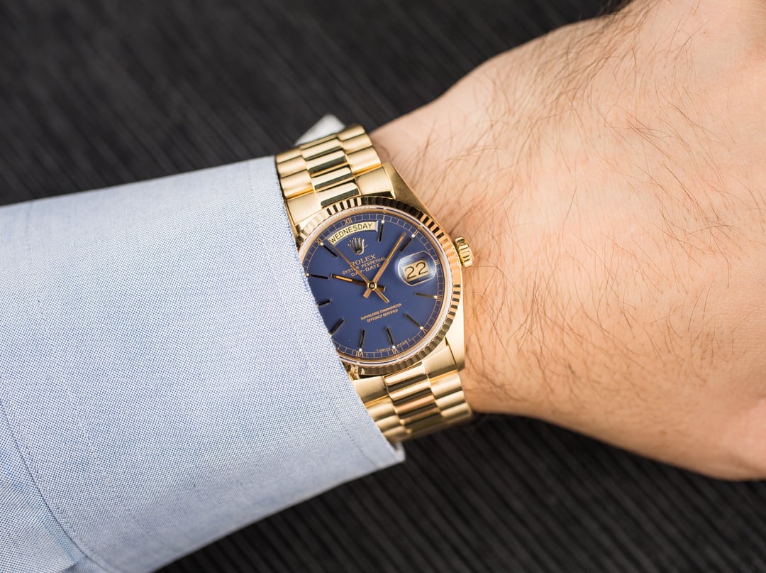 Rolex Day-Date President 18038 Blue Dial