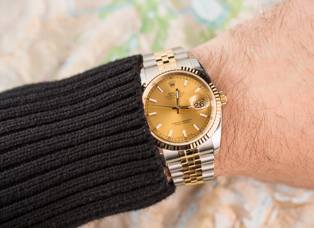 rolex datejust two tone 36mm jubilee