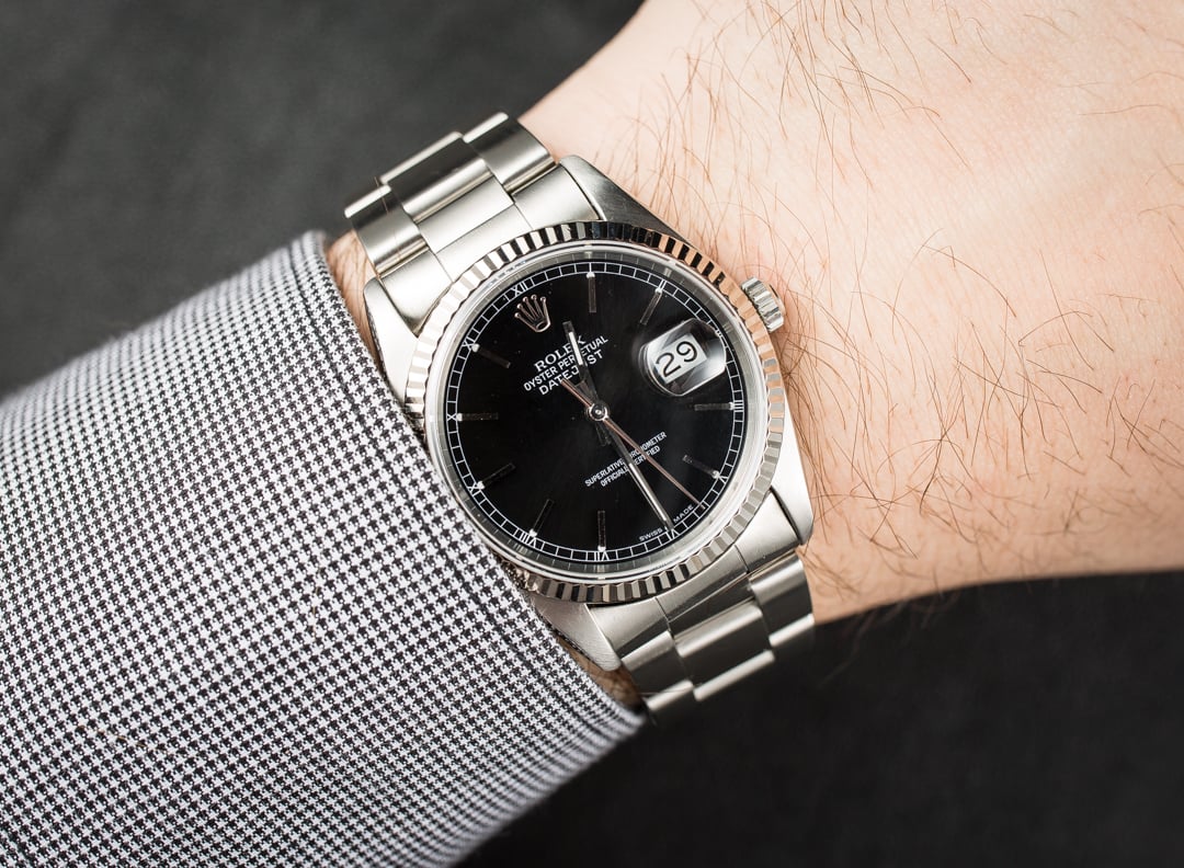 rolex datejust 16234 black dial