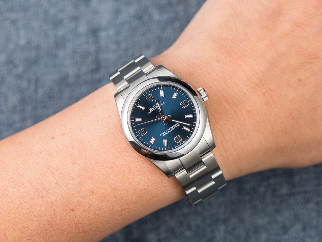 rolex oyster perpetual 31 price blue