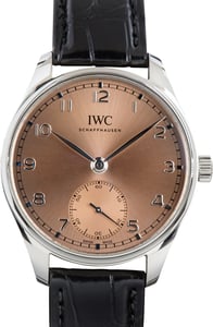 Pre-Owned IWC Portugieser Automatic 40 Ref IW358313 Salmon Dial