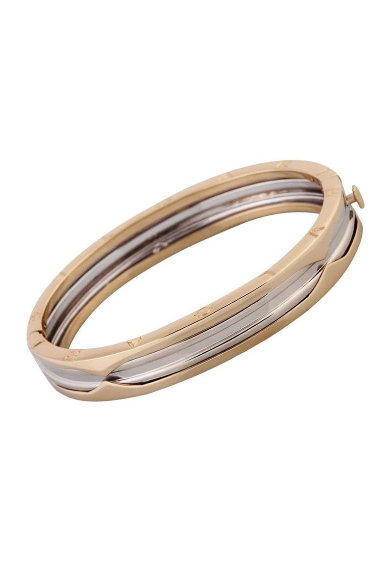 Bulgari 14k White Yellow Gold Bracelet B Zero1 Bangle Bulgari 14k Bangle White Yellow Gold Bracelet B Zero1