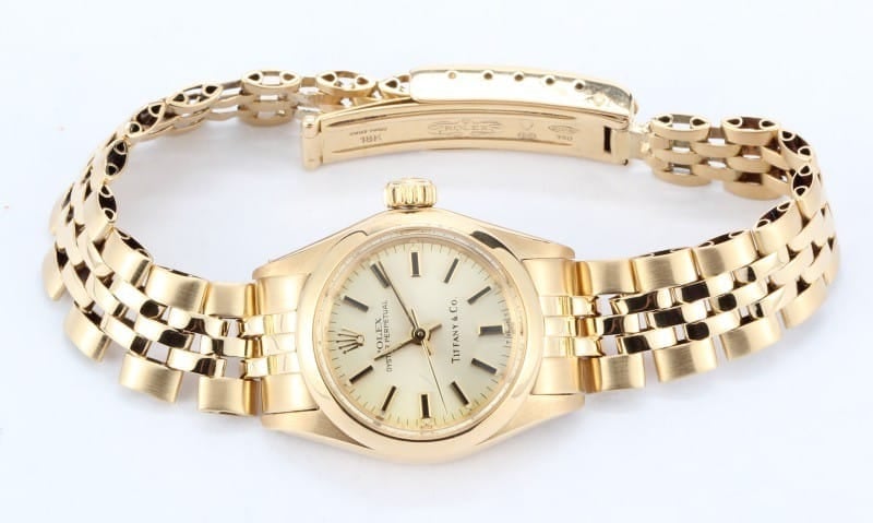 Ladies Rolex Oyster Perpetual 18K Yellow Gold
