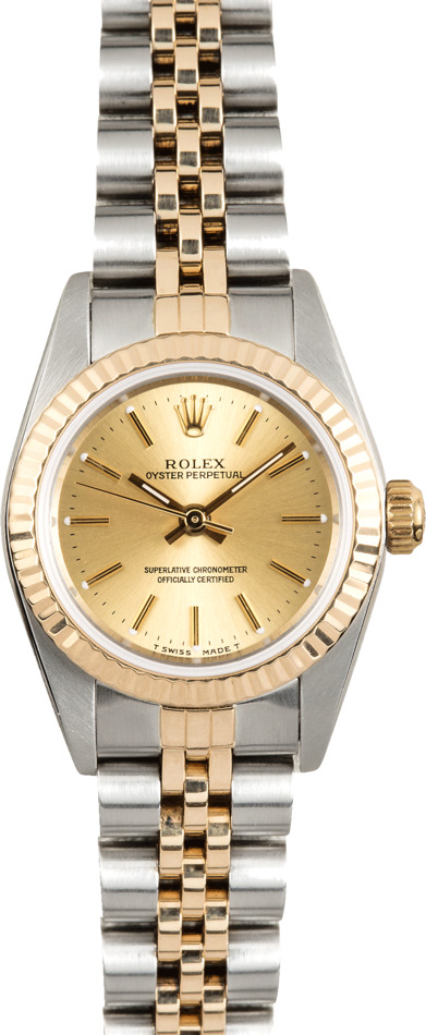 Rolex Ladies Oyster Perpetual 76193 Champagne