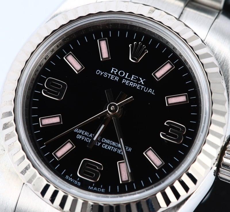 Ladies Rolex Oyster Perpetual 176234 Black and Pink