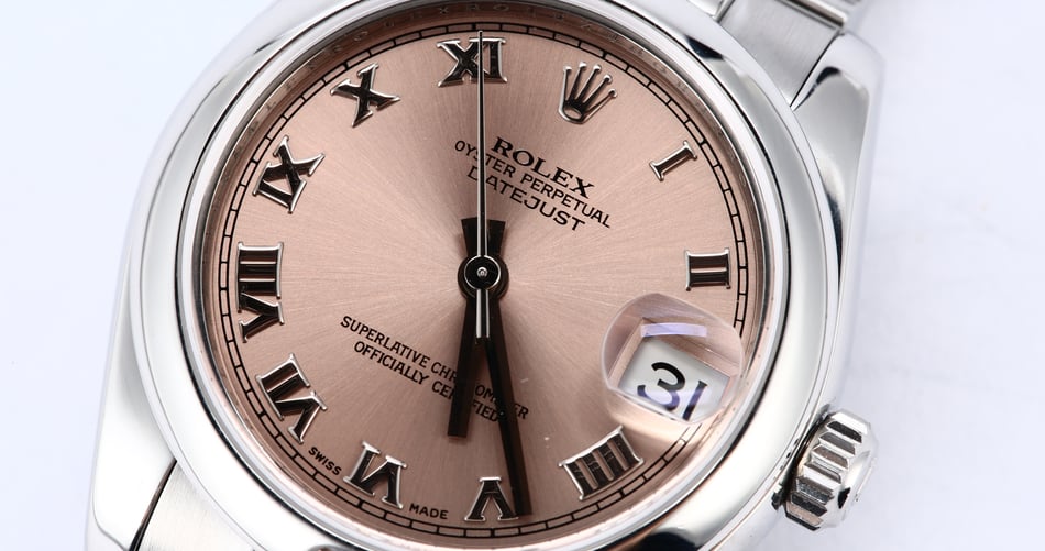 Mid-Size Rolex Datejust 178240 Pink Roman Dial