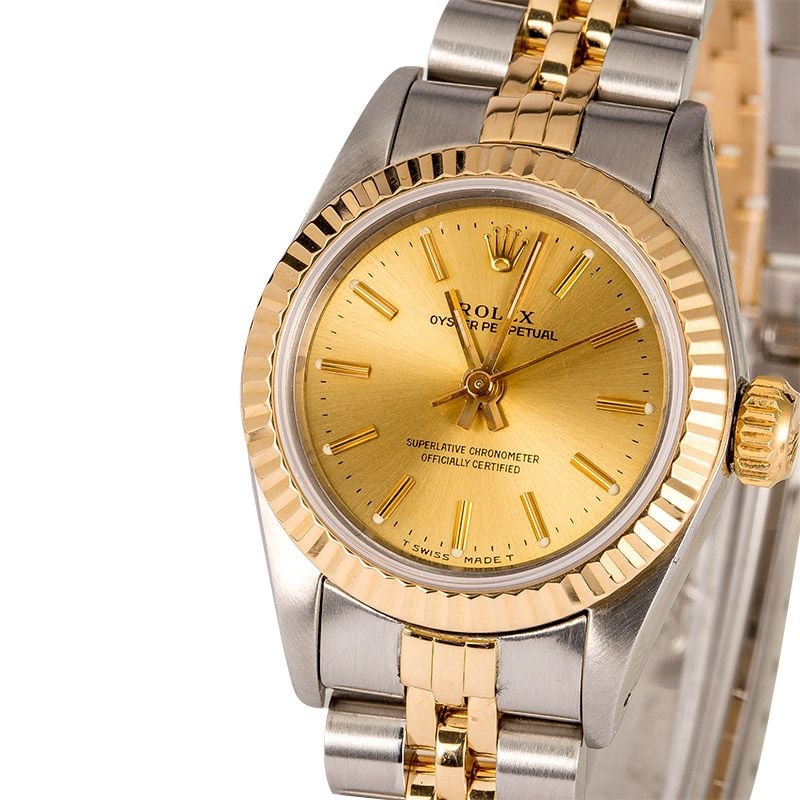 Rolex Ladies Oyster Perpetual 67193 Certified PreOwned