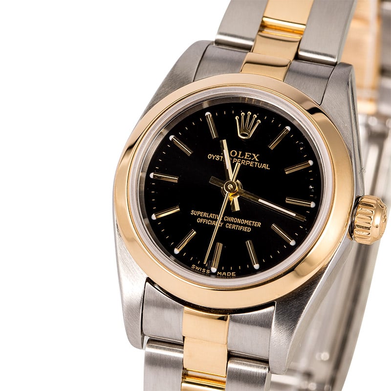 Ladies Rolex Oyster Perpetual 76183 Two Tone Oyster
