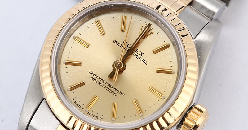 Rolex Lady Oyster Perpetual 67193 Champagne Dial