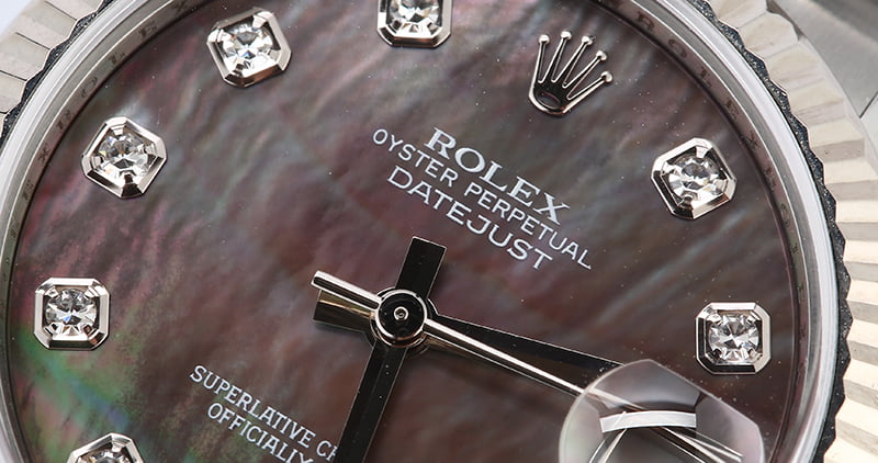 Rolex Datejust 178274 Black MOP Diamond Dial