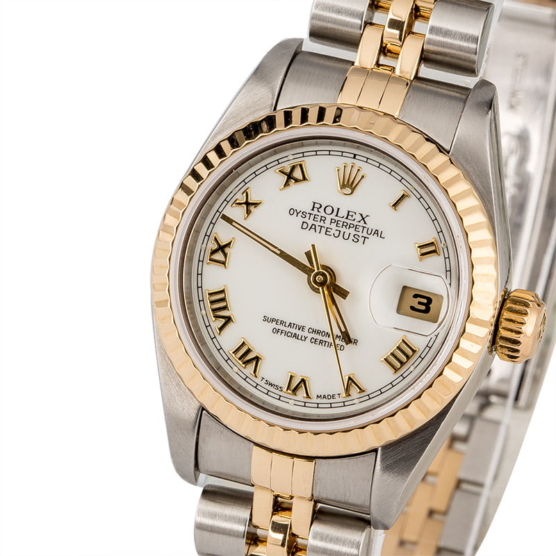 PreOwned Rolex Datejust 79173 White Roman Dial
