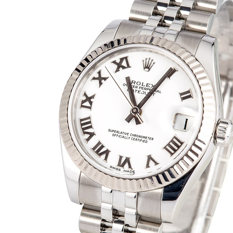 PreOwned Rolex Datejust 178274 White Roman Dial