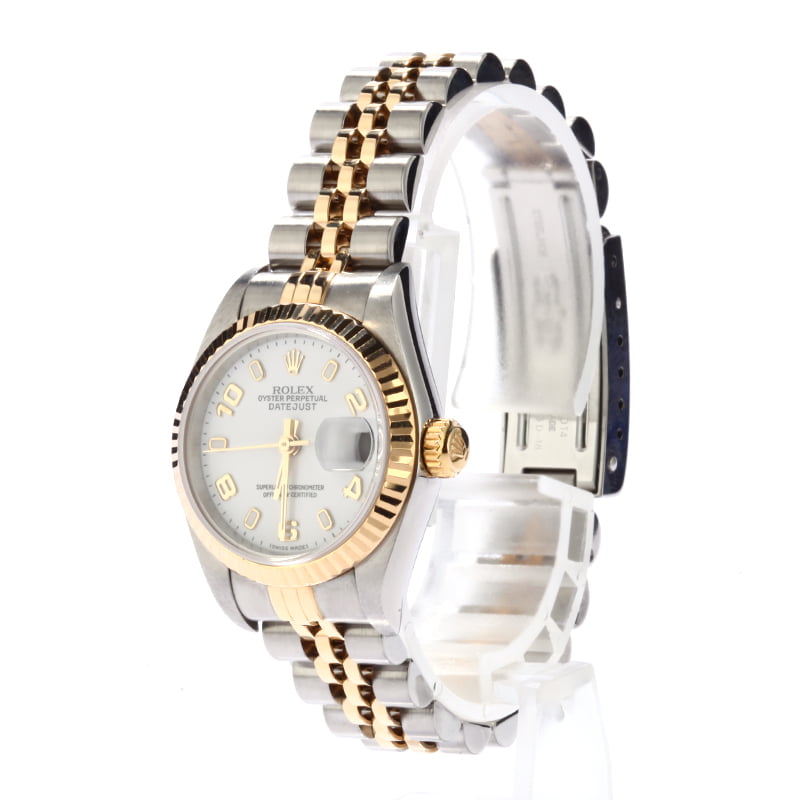 Pre Owned Rolex Ladies Datejust 79173 Arabic White Dial