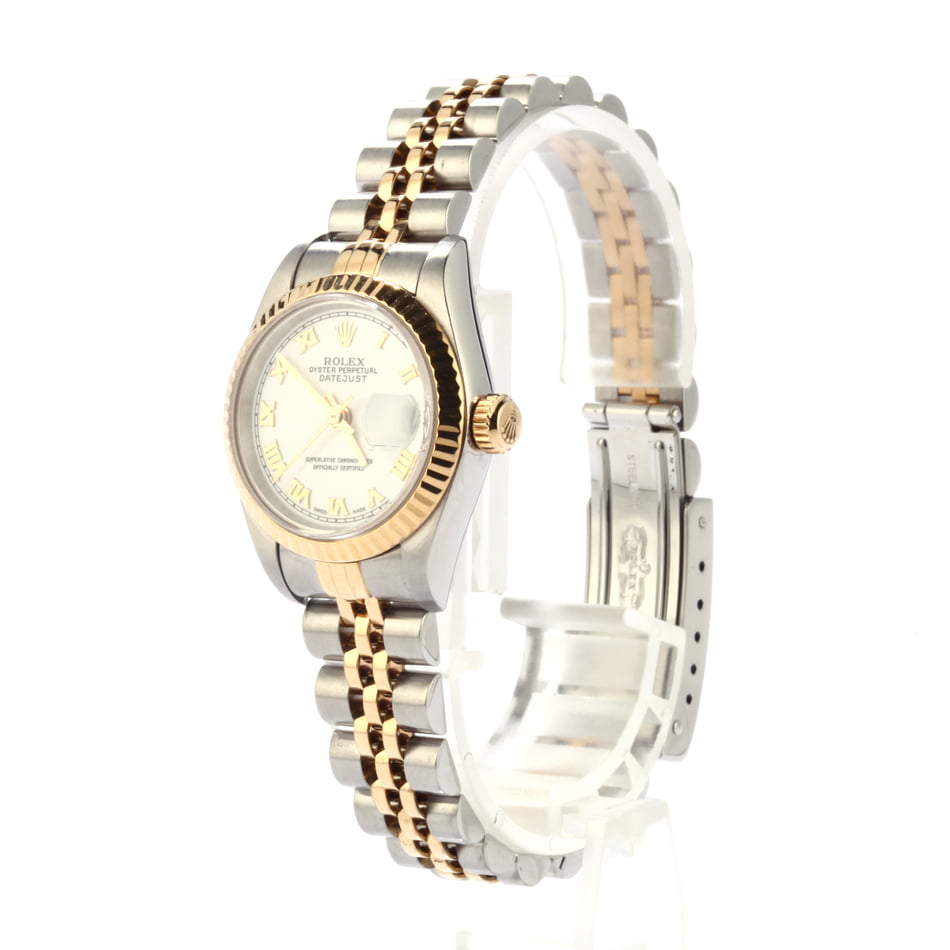 Used Rolex Lady Datejust 79173 White Roman Dial