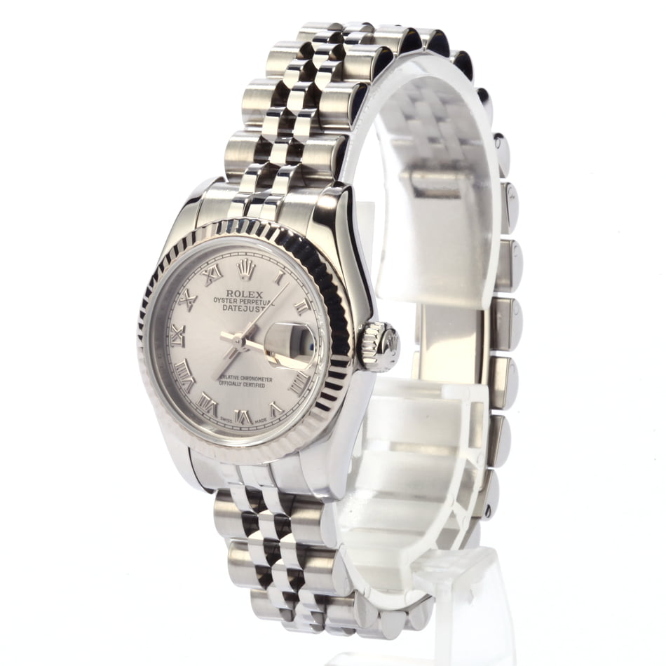 Pre Owned Rolex Lady Datejust 179174 Rhodium Roman Dial