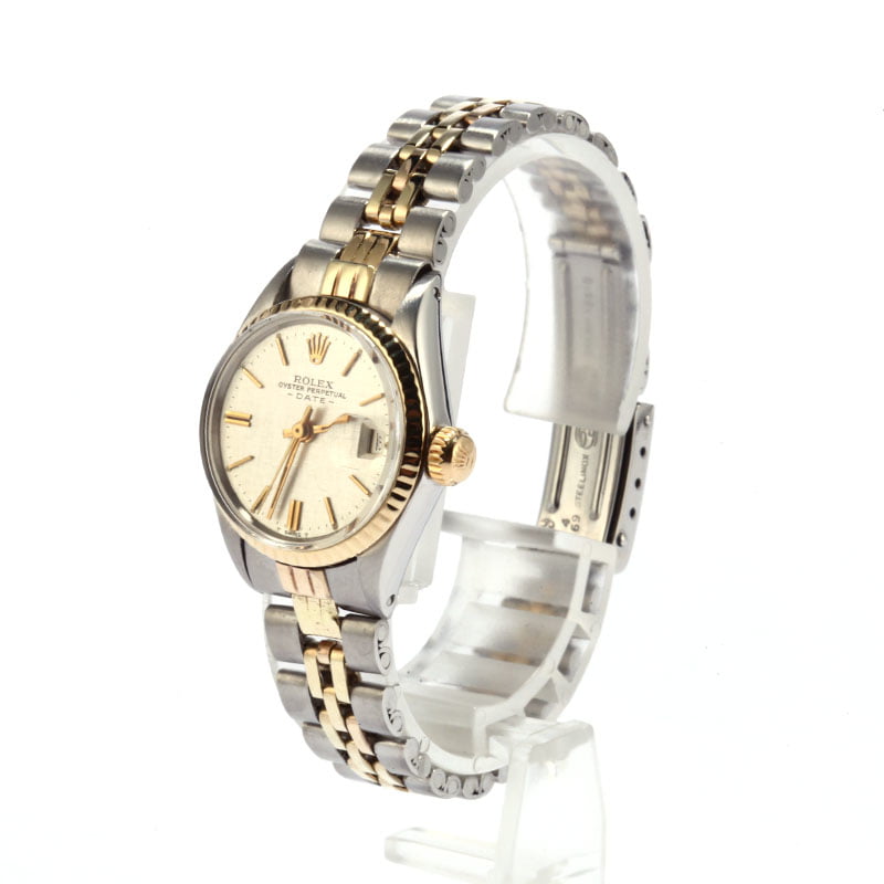 Pre-Owned Rolex Ladies Date 6517 Silver Linen Dial