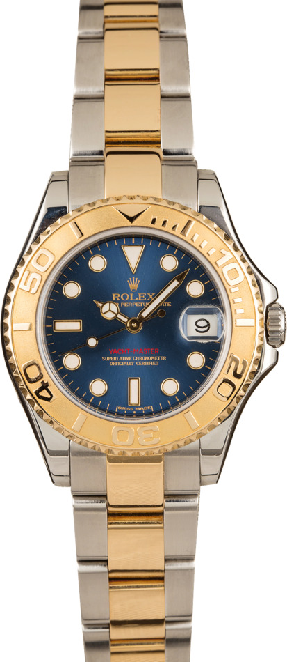 Pre-Owned Rolex Mid-Size Yacht-Master 168623 Blue Dial