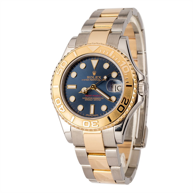 Pre-Owned Rolex Mid-Size Yacht-Master 168623 Blue Dial