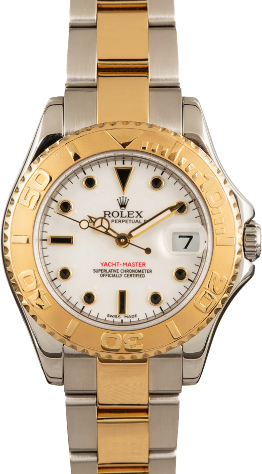 Mid-Size Rolex Yacht-Master 168623 White Dial