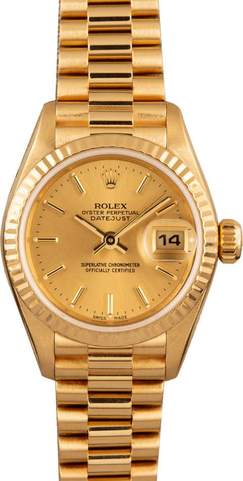 Pre Owned Rolex Ladies President 79178 Champagne