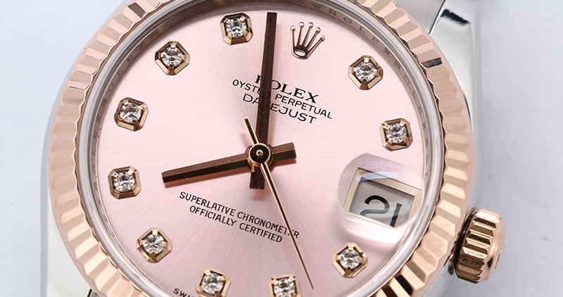 Midsize Rolex Datejust 178271 Pink Diamond Dial