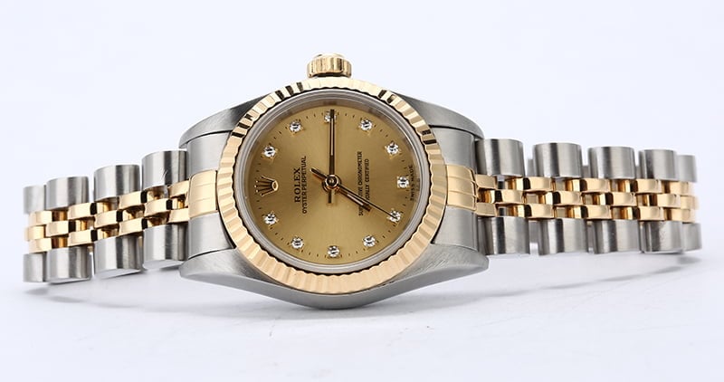 Rolex Lady Oyster Perpetual 76193 with Diamonds