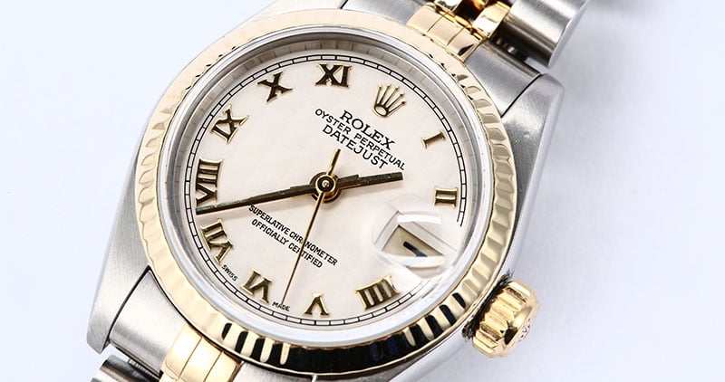 Rolex Lady Datejust 69173 Ivory Pyramid Dial