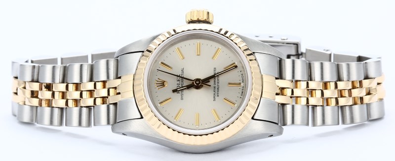 Rolex Ladies Oyster Perpetual 67193 Silver Dial
