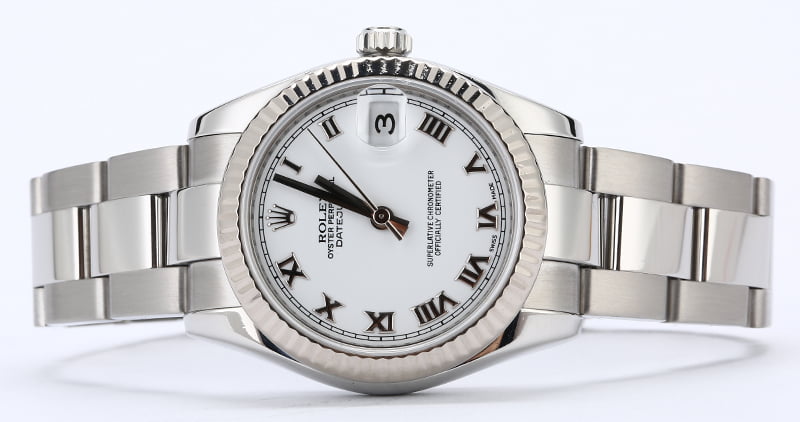 Mid-Size Rolex Datejust 178274 White Roman Dial