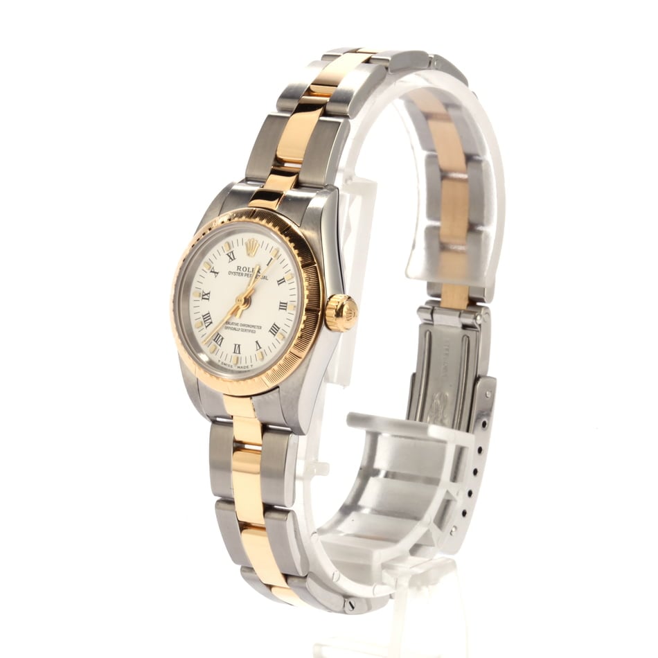 Pre Owned Rolex Ladies Oyster Perpetual 76243 Two Tone Oyster