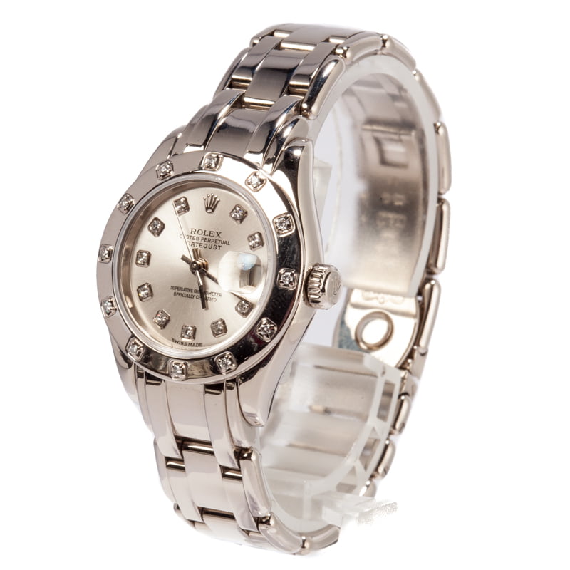 White Gold Rolex Pearlmaster 80319