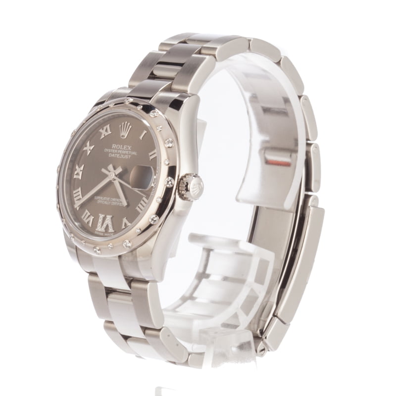 Rolex Mid-size Datejust 178344 Diamond Bezel Bronze Dial