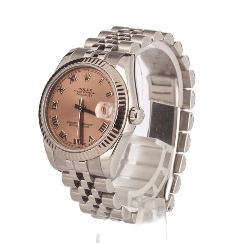 Pre-Owned Rolex Datejust 178274 Pink Roman Dial