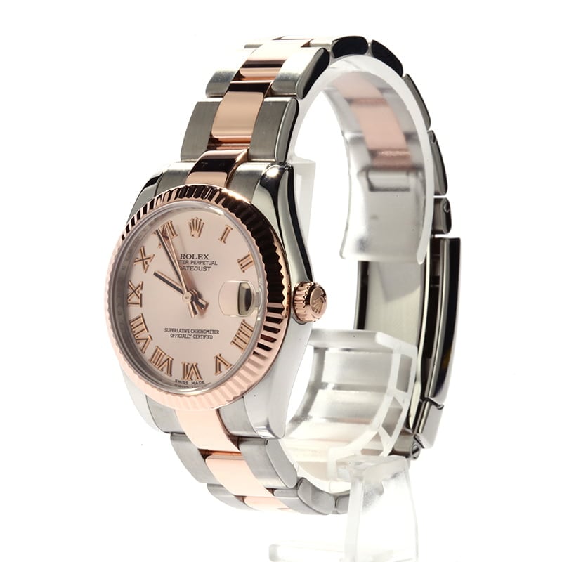 Pre Owned Rolex Mid-Size Datejust 178271 Two Tone Everose