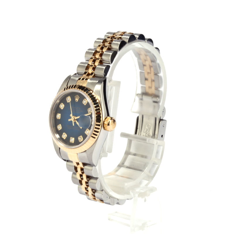Pre-Owned Rolex Ladies Datejust 79173 Blue Vignette Diamond Dial