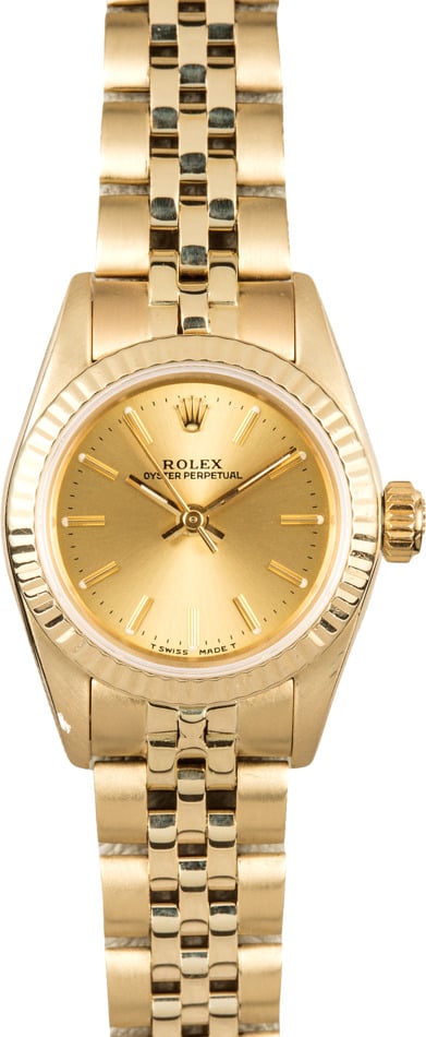 Ladies Gold Rolex Oyster Perpetual 6719