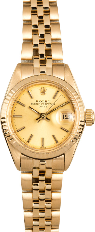 Ladies Rolex Date 6917 Honeycomb Jubilee