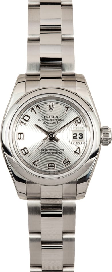 Ladies Rolex DateJust 179160 Silver Concentric