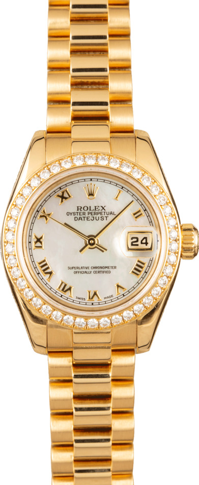 Pre-Owned Rolex Ladies President 179138 Diamonds