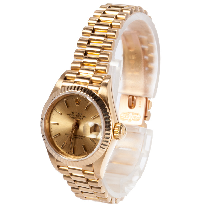 Pre Owned Rolex Lady President 69178 Champagne Dial